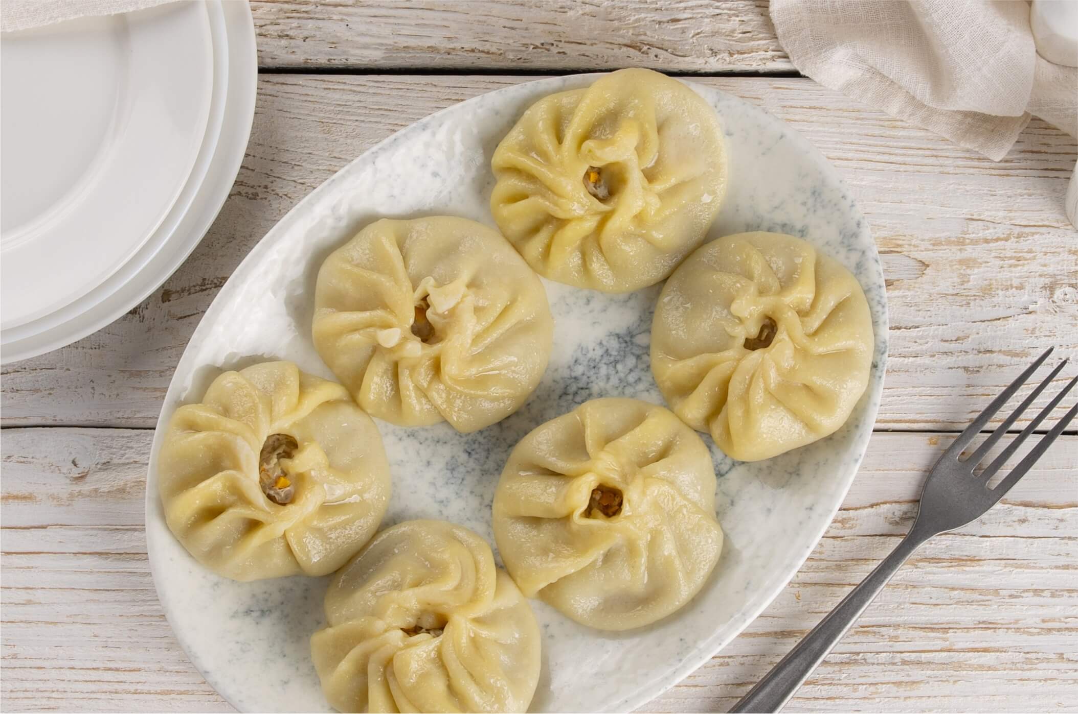 Манты с курицей и тыквой, 6шт