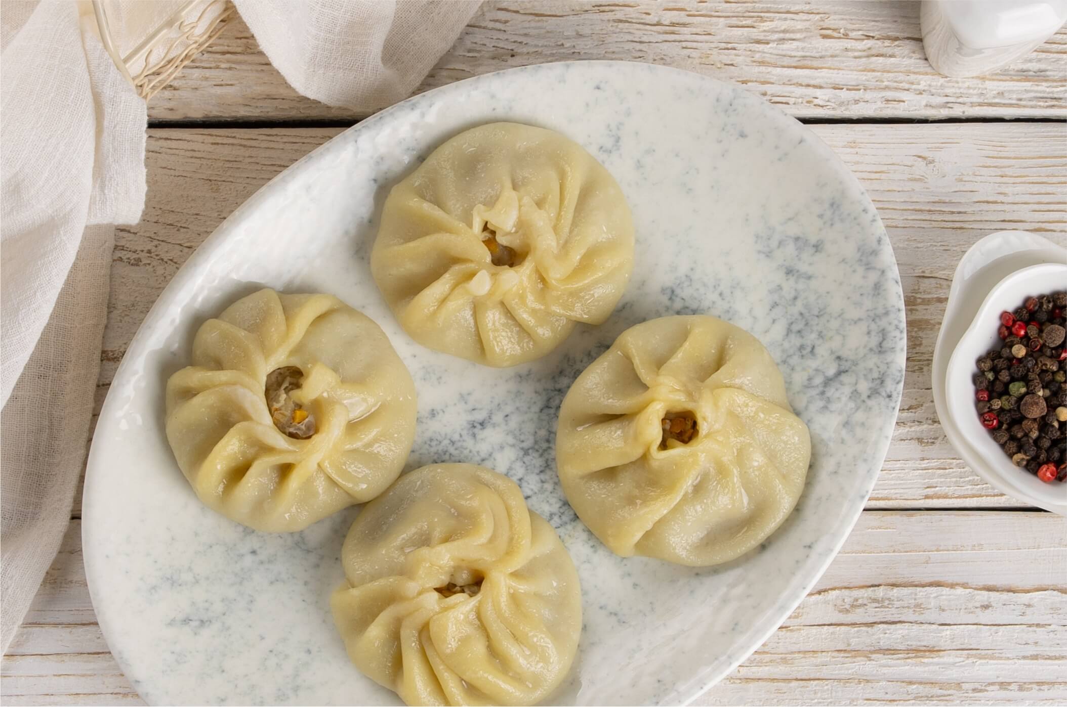 Манты с курицей и тыквой, 4шт