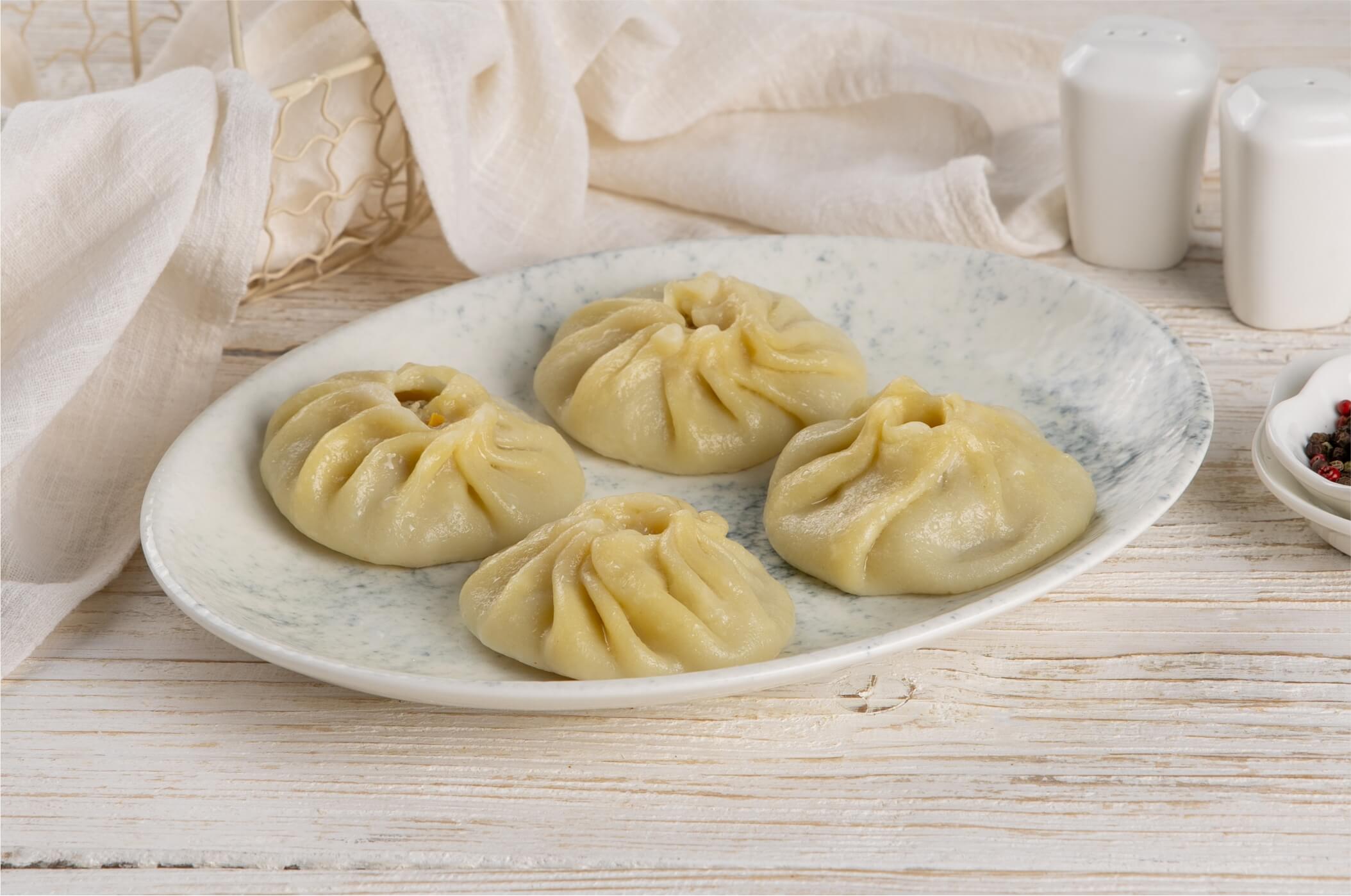Манты с курицей и тыквой, 4шт