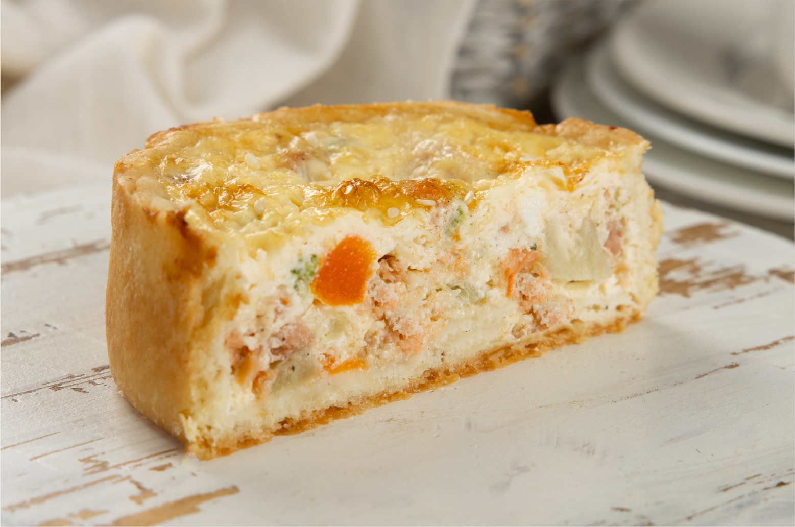 Киш с рыбой мини